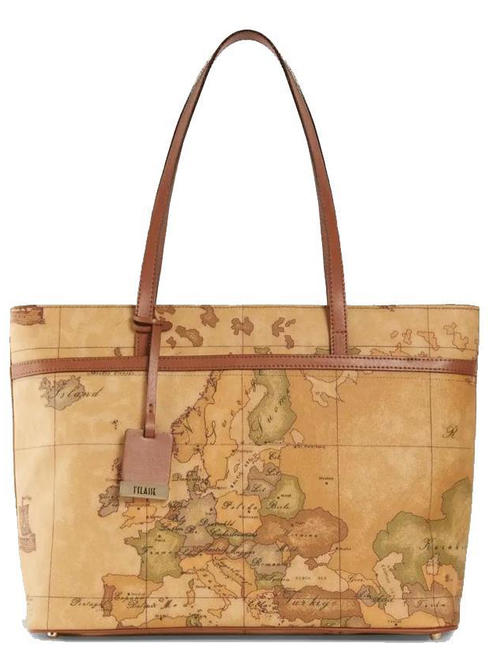 ALVIERO MARTINI PRIMA CLASSE GEO CLASSIC Einkaufstasche um die Schulter NATÜRLICH - Damentaschen