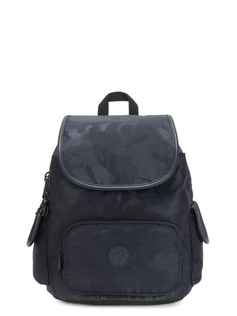 KIPLING CITY PACK S Rucksack Satin-Camouflage-Blau - Rucksäcke für Schule &amp; Freizeit