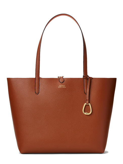 RALPH LAUREN MERRIMACK MERRIMACK Wendbarer Schulter-Shopper LAUREN HELLBRAUN / ORANGE - Damentaschen