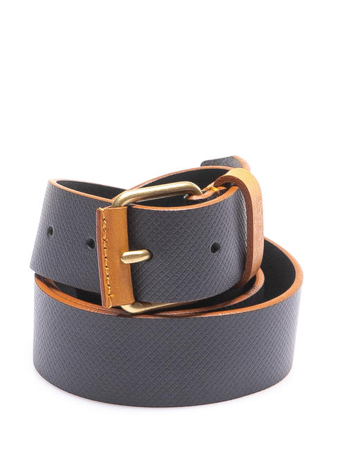 TRUSSARDI CINTURA Aus bedrucktem Leder Schwarz / natur - Gürtel