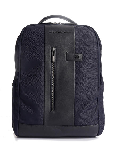PIQUADRO BRIEF 2 Laptop-Rucksack und iPad-Halter aus recyceltem Stoff Blau - PC-Rucksäcke