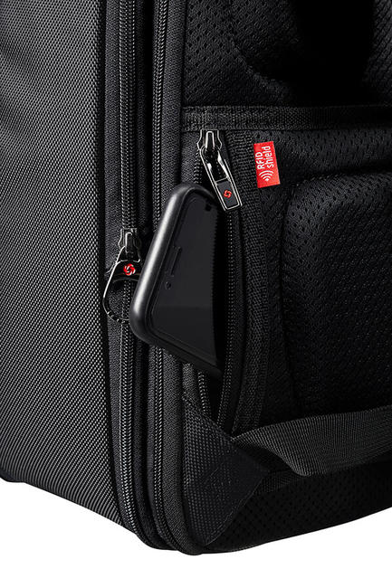 Rucksack PRO-DLX-Modell, 15,6-Zoll-PC-Anschluss SCHWARZ - PC-Rucks&auml;cke