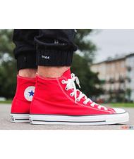 CONVERSE All Star High Top CHUCK TAYLOR, auf Leinwand ROT - Schuhe Unisex - 8