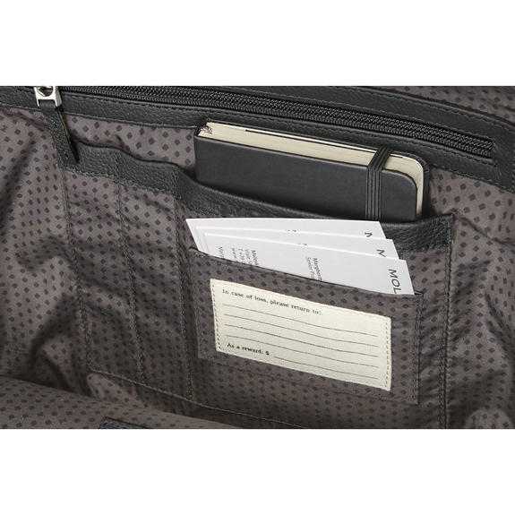 Rucksack MOLESKINE KLASSISCHES LEDER, 15 "PC-Halter Schwarz - PC-Rucks&auml;cke