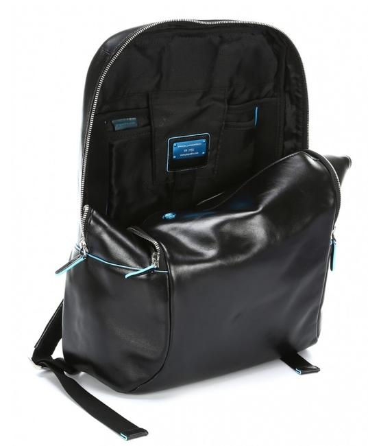 Rucksack Linie BLUE SQUARE, aus Leder Schwarz - PC-Rucks&auml;cke