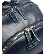 PIQUADRO Rucksack Linie BLUE SQUARE, aus Leder Blau - PC-Rucks&auml;cke - 3