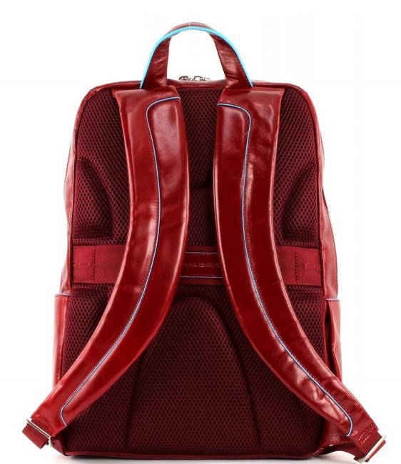Rucksack Linie BLUE SQUARE, aus Leder ROT - PC-Rucks&auml;cke