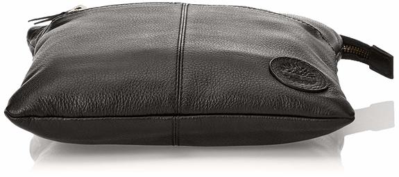 B&uuml;rste Leder SCHWARZ - Umh&auml;ngetaschen Herren