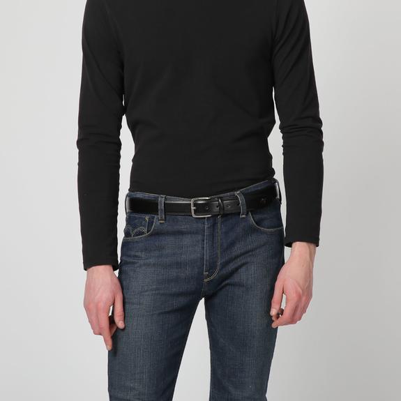 CLASSIC Aus Leder, auf Ma&szlig; k&uuml;rzbar SCHWARZ - G&uuml;rtel