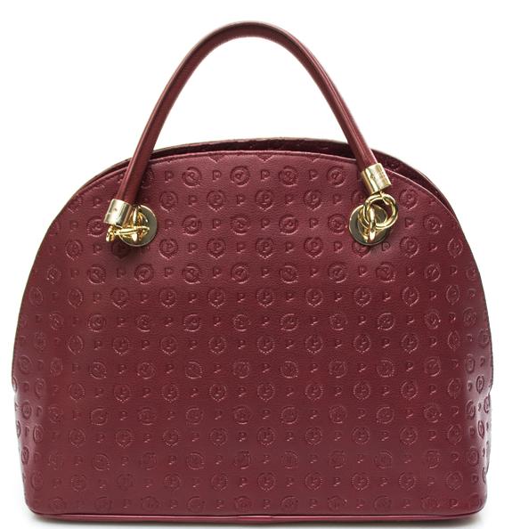 Heritage Embossed Handtasche, mit Schulterriemen Burgund - Damentaschen