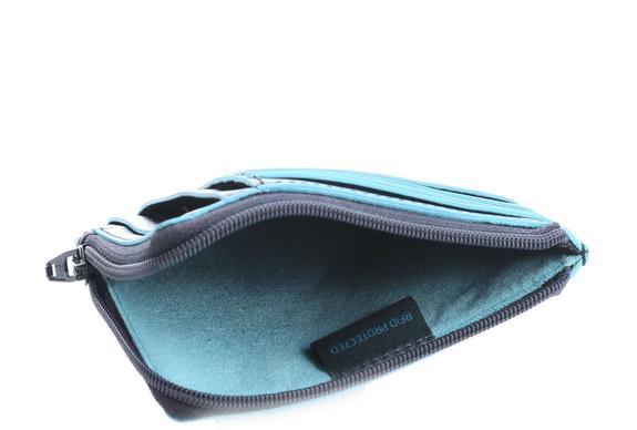 BLUE SQUARE Ledergeldb&ouml;rse mit RFID Blau - Brieftaschen Herren