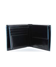 PIQUADRO Geldb&ouml;rse BLAUES QUADRAT, aus Leder, mit &Uuml;berschlag Schwarz - Brieftaschen Herren - 2