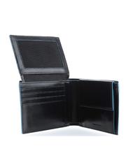 PIQUADRO Geldb&ouml;rse BLAUES QUADRAT, aus Leder, mit &Uuml;berschlag Schwarz - Brieftaschen Herren - 3