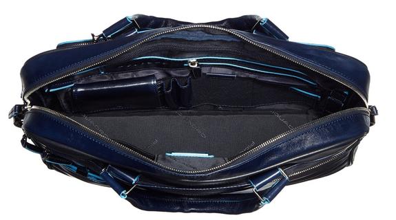 Ordner BLUE SQUARE, aus Leder, 14 "PC-Halter Blau - Arbeitstaschen