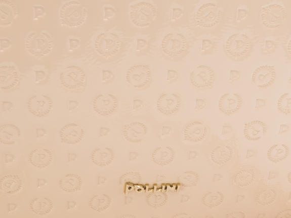 Embossed Heritage Handtasche, mit Schulterriemen, aus Lackleder Nackt - Damentaschen