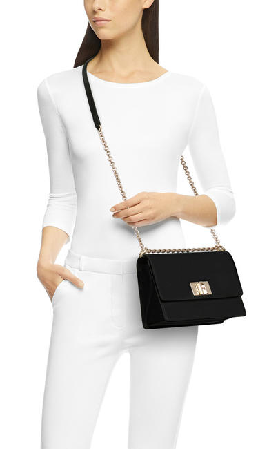 1927 Small Umh&auml;ngetasche aus Leder Schwarz - Damentaschen