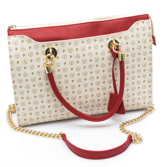 Heritage Classic Handshopper, mit Schulterriemen elfenbein / lack - Damentaschen