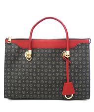 POLLINI Heritage Classic Handshopper, mit Schulterriemen schwarzer Lack - Damentaschen - 2