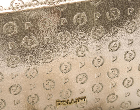 Embossed Heritage Mini-Schultertasche mit HERITAGE-PR&Auml;GUNG Platin - Damentaschen