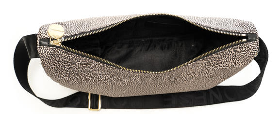 LUNA M Schultertasche OP / NATUR / SCHWARZ - Damentaschen