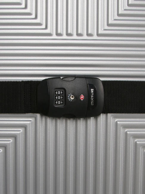  GLOBAL TRAVEL TSA-Gep&auml;ckgurt, mit Kombination SCHWARZ - Reisezubeh&ouml;r