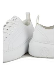 ARMANI EXCHANGE SUPER ACTION Lederturnschuhe mit Plateau OP WEISS - Damenschuhe - 3