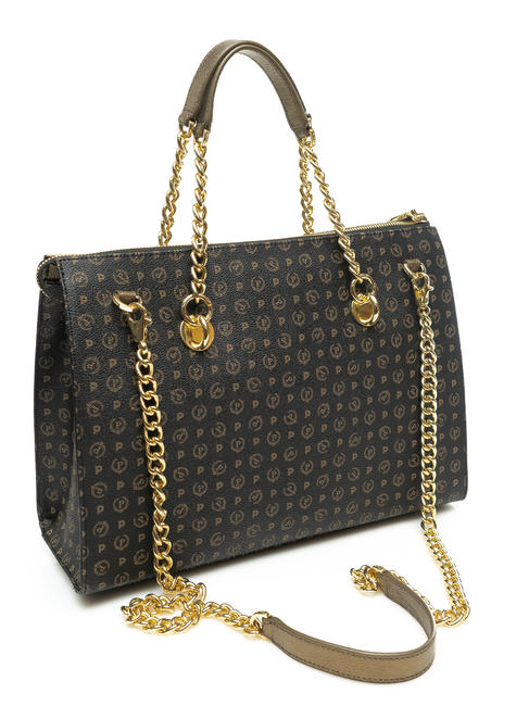 Heritage Classic Handshopper, mit Schulterriemen schwarze Bronze - Damentaschen