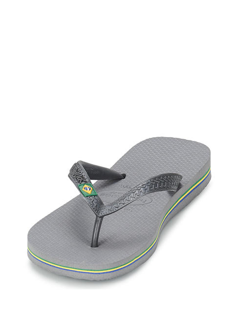  BRASILIEN-LOGO-Flip-Flops Stahlgrau - Schuhe Unisex