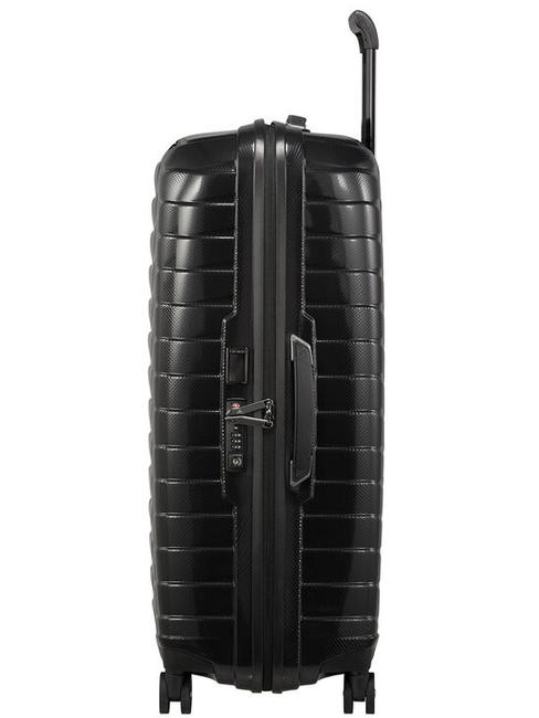 PROXIS Gro&szlig;er ultraleichter Trolley SCHWARZ - Harte Trolleys