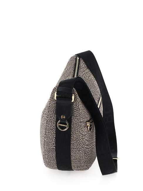 LUNA M Schultertasche OP / NATUR / SCHWARZ - Damentaschen