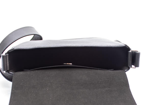 Ambrine Soft Mini-Umh&auml;ngetasche aus Leder Schwarz - Damentaschen