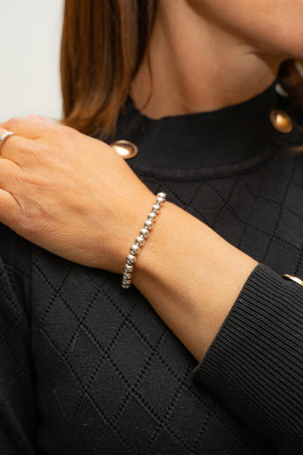   Frauenarmband mit Kugeln STAHL - Armb&auml;nder