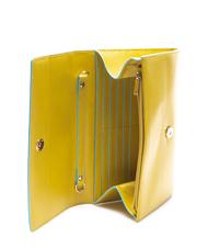 PIQUADRO BLUE SQUARE Clutch-Geldb&ouml;rse aus Leder GELB 5 - Brieftaschen Damen - 2