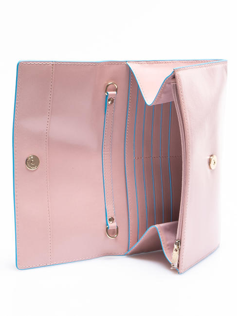 BLUE SQUARE Clutch-Geldb&ouml;rse aus Leder ROSA 3 - Brieftaschen Damen