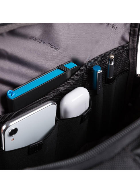 BRIEF 2 Laptop-Rucksack und iPad-Halter aus recyceltem Stoff Schwarz - PC-Rucks&auml;cke