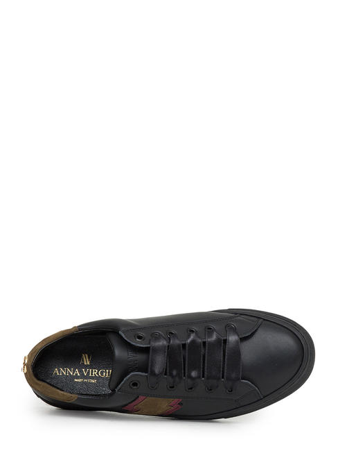 GIULIA FULMINE Turnschuhe aus Leder multi gr&uuml;n - Damenschuhe