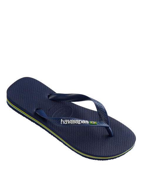 BRASIL LOGO Flip-Flops f&uuml;r Herren Navy blau - Schuhe Unisex
