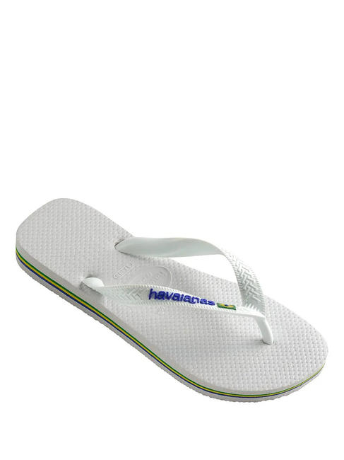 BRASIL LOGO Flip-Flops f&uuml;r Herren Wei&szlig; - Schuhe Unisex