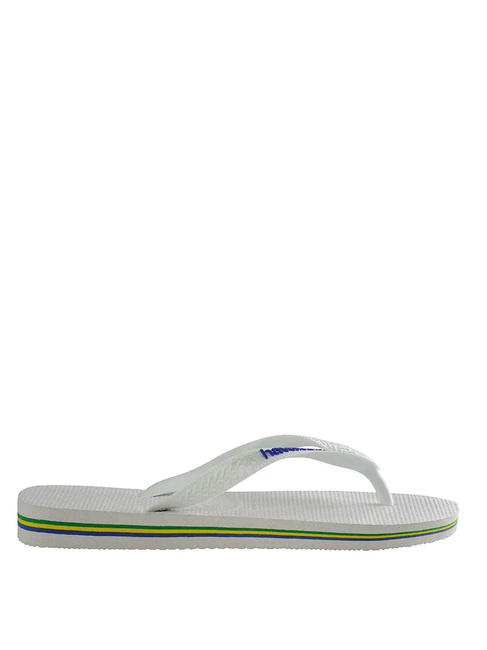 BRASIL LOGO Flip-Flops f&uuml;r Herren Wei&szlig; - Schuhe Unisex