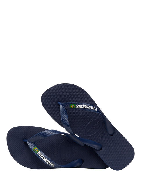 BRASIL LOGO Flip-Flops f&uuml;r Herren Navy blau - Schuhe Unisex