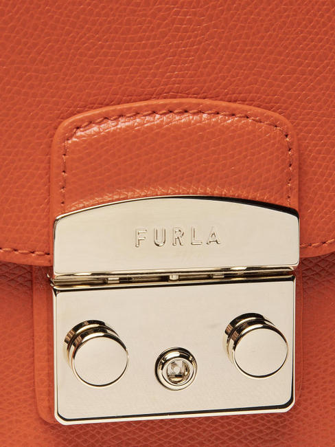 METROPOLIS S Mini-Umh&auml;ngetasche aus Leder Mandarine - Damentaschen