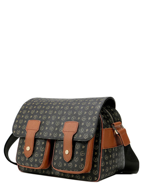 HERITAGE CLASSIC Kuriertasche mit Schultergurt Schwarz Braun - Damentaschen