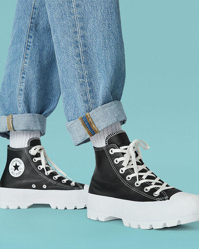 CHUCK TAYLOR ALL STAR LUGGED HIGH Stiefeletten aus Leder blwwhi - Schuhe Unisex