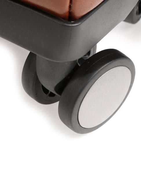 STORY Handgep&auml;ckwagen aus Leder BRAUN - Handgep&auml;ck