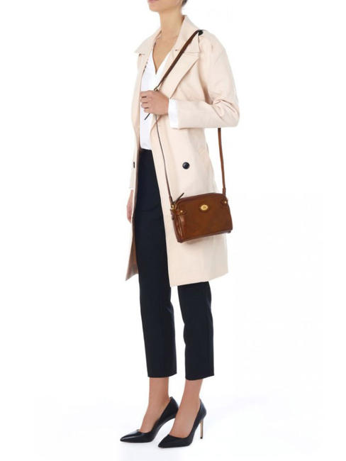 STORY Mini-Umh&auml;ngetasche aus Leder BRAUN - Damentaschen