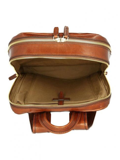 VESPUCCI Laptop-Rucksack aus Leder BRAUN - PC-Rucks&auml;cke