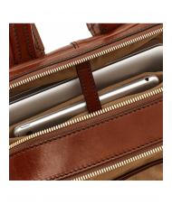 THE BRIDGE VESPUCCI Laptop-Rucksack aus Leder BRAUN - PC-Rucks&auml;cke - 5