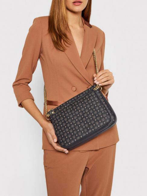 HERITAGE Umh&auml;ngetasche mit Kette Schwarz - Damentaschen