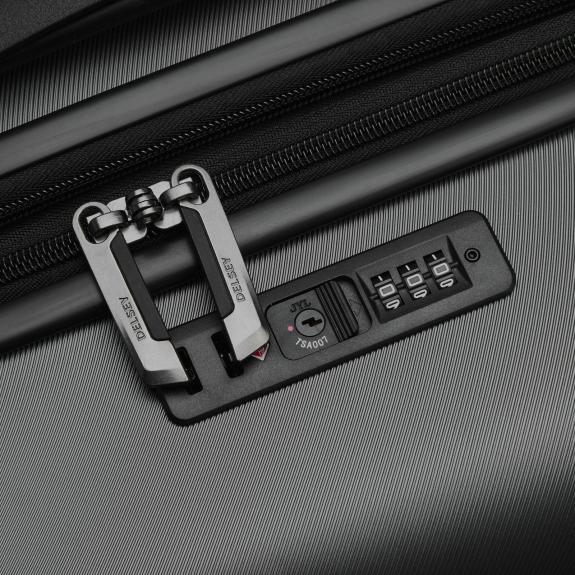 AIR ARMOUR Mittlerer Spinner Trolley, erweiterbar Schwarz - Harte Trolleys