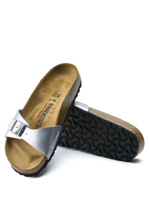 MADRID BIRKO FLOR Pantoffel-Sandale Silber- - Damenschuhe